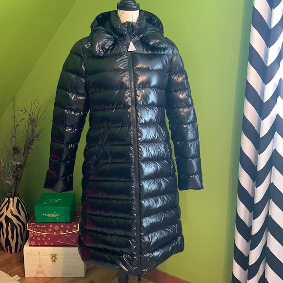 Moncler Moka Water Resistant Long Hooded Down Puffer Parka - Picture 3 of 15